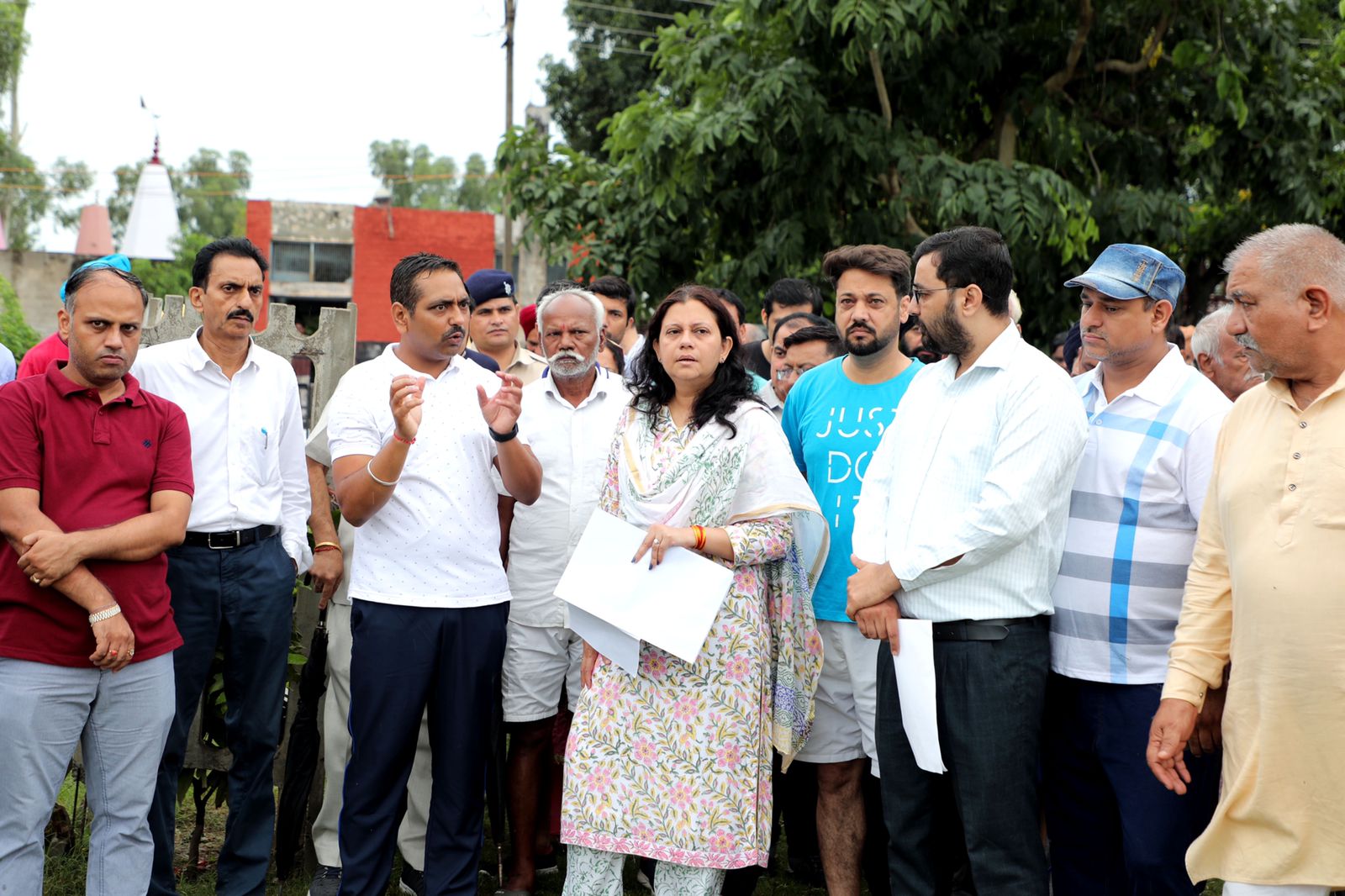 Commissioner visits Dhanas to take stock of ongoing development works; listens to the problems of ar