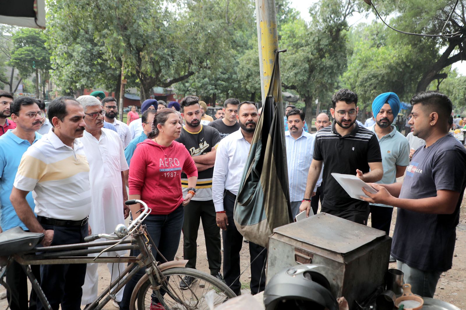 Commissioner visits Dadumajra  alongwith area councillor to take stock of ongoing development works; listens to the problems of area residents