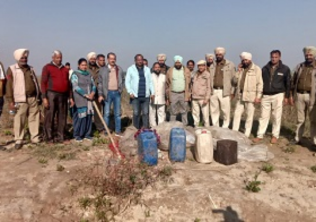 Joint excise raids were conducted in district Hoshiarpur early today