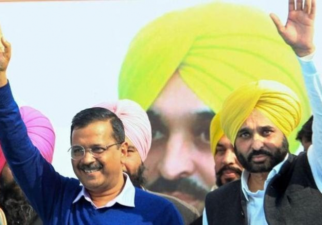 Kejriwal and Bhagwant Mann