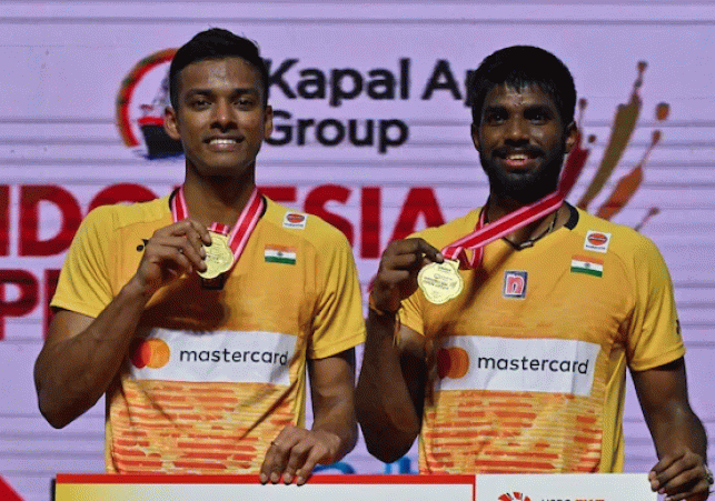 Satwiksairaj Rankireddy(right) and Chirag Shetty(left)