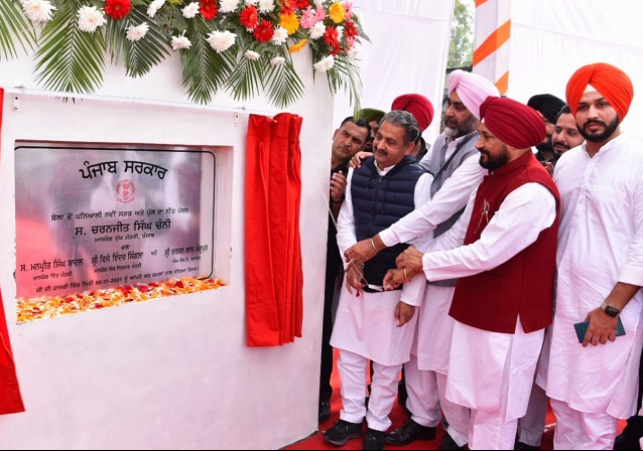 CM Channi lays foundation stone of Bela-Paniyali bridge over river Satluj