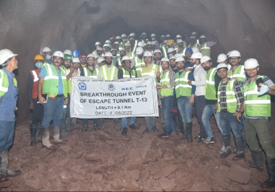 Northern Railway achieve a milestone of breaking through of Escape Tunnel T-13 in J&K