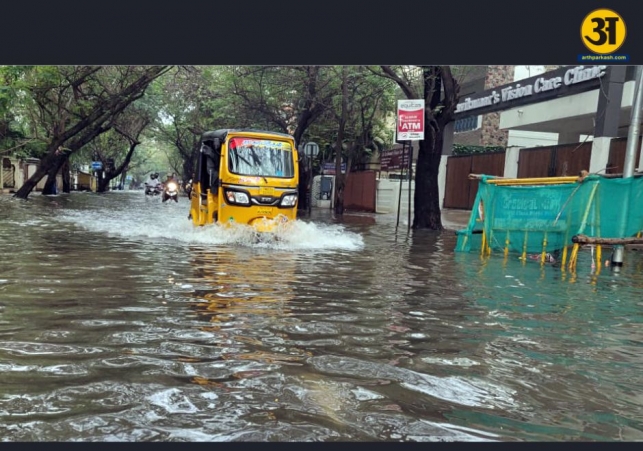 Heavy Rain causes flooding in Tamil Nadu, disrupting normal life